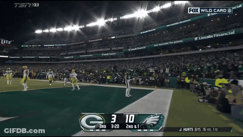 A Football Game Is Being Broadcasted On Fox Wild Card GIF