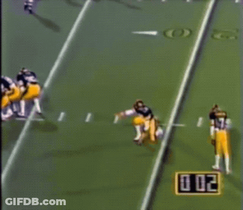 A Football Game Is Being Played And The Score Is 20 To 2 GIF