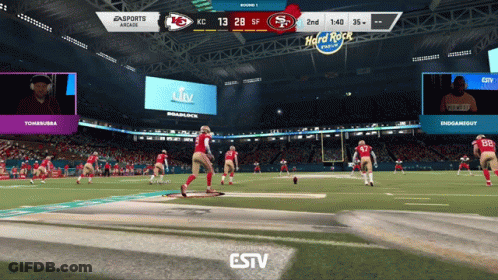 A Football Game Is Being Played At The Hard Rock GIF