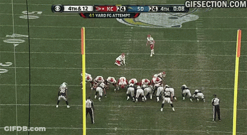 A Football Game Is Being Played Between 4Th And 12 Kc And 5D GIF