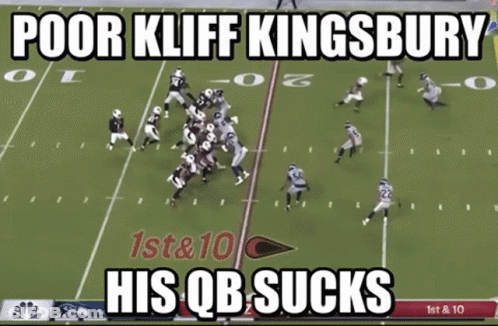 A Football Game Is Being Played Between Kingsbury And Poor Kliff GIF