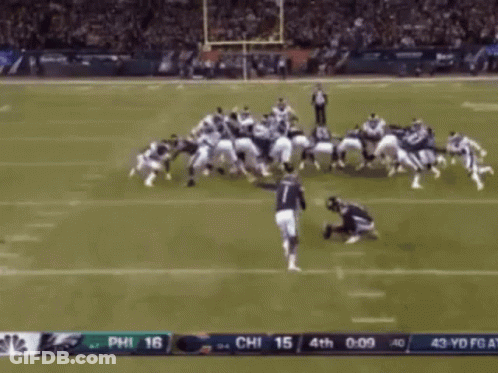 A Football Game Is Being Played Between Phi And Chi GIF