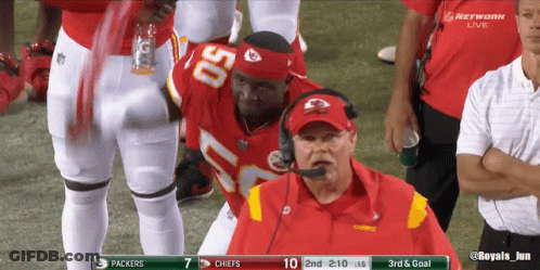 A Football Game Is Being Played Between The Chiefs And Packers GIF