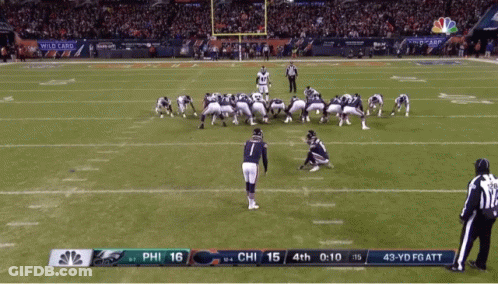 A Football Game Is Being Played Between The Eagles And The Bears GIF