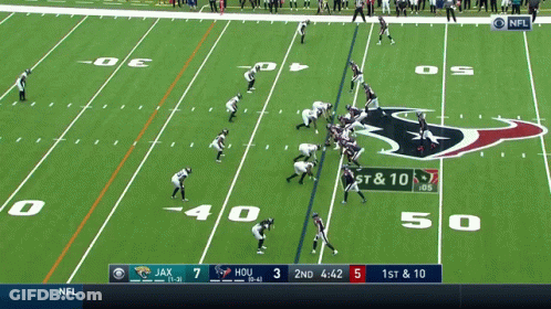 A Football Game Is Being Played Between The Houston Texans And The Jaguars GIF