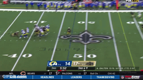 A Football Game Is Being Played Between The Rams And The Falcons GIF