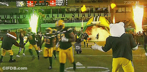A Football Game Is Being Played In A Stadium That Has The Word Stadium On It GIF