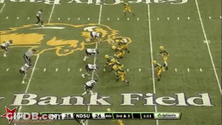 A Football Game Is Being Played In Front Of A Gate City Bank Logo GIF