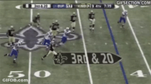 A Football Game Is Being Played On A Field With A GIF Section.com Logo In The Background GIF