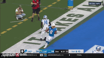 A Football Game Is Being Played On Cbs GIF