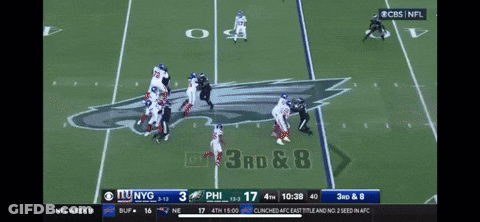 A Football Game Is Being Played On Cbs GIF