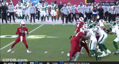 A Football Game Is Being Played On Cbs GIF
