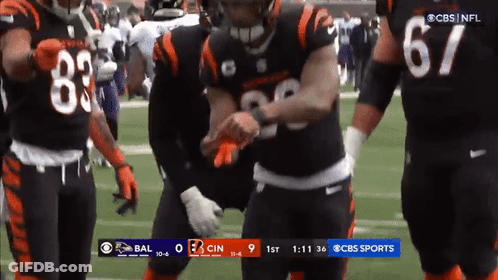 A Football Game Is Being Played On Cbs Sports GIF