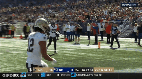 A Football Game Is Being Shown On Cbs And Nfl GIF