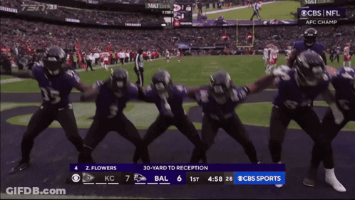 A Football Game Is Being Shown On Cbs GIF