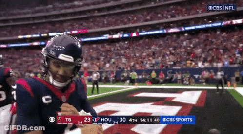 A Football Game Is Being Shown On Cbs GIF