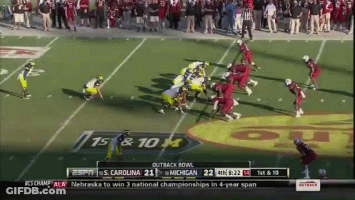 A Football Game Is Being Shown On Espn GIF
