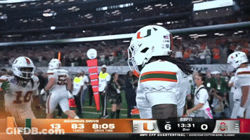 A Football Game Is Being Shown On Espn And The Score Is 6 To 2 GIF