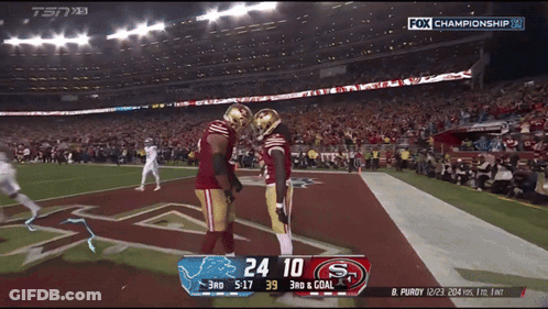 A Football Game Is Being Shown On Fox Championship X GIF