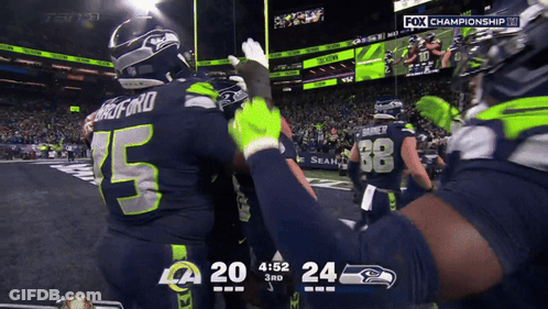 A Football Game Is Being Shown On The Fox Championship GIF