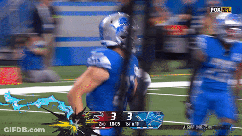 A Football Game Is Being Shown On The Fox Nfl Channel GIF
