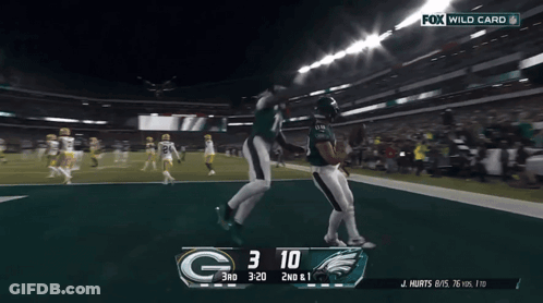 A Football Game Is Being Shown On The Fox Wild Card Channel GIF