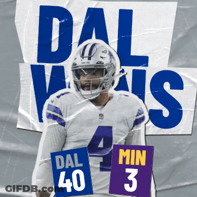 A Football Player Holding A Sign That Says Dal 40 GIF