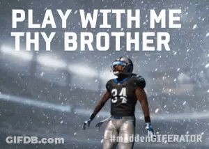 A Football Player In A Black Jersey With The Number 34 On It GIF