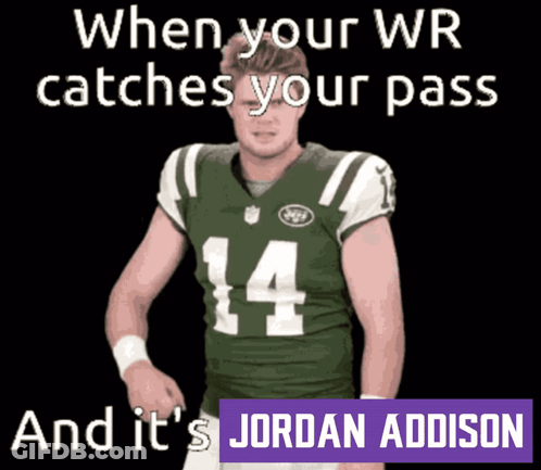 A Football Player In A Green Jersey With The Number 14 GIF