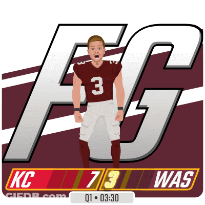 A Football Player In A Maroon Jersey With The Number 3 GIF