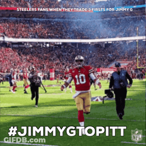 A Football Player In A Red Jersey With The Number 10 On It GIF