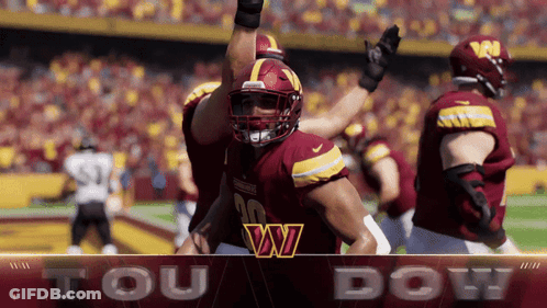 A Football Player In A Red Uniform With The Number 10 On It GIF