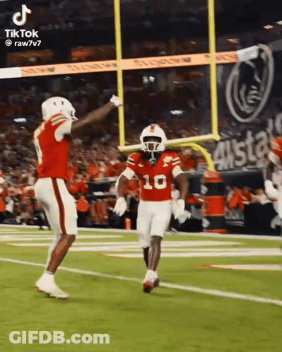 A Football Player In A Red Uniform With The Number 10 On It GIF
