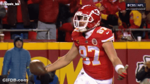 A Football Player In A Red Uniform With The Number 92 On It GIF