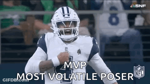 A Football Player Is Wearing A Helmet And Holding His Fist In The Air On A Field . GIF