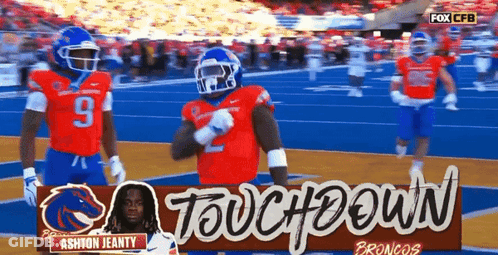 A Football Player Named Ashton Jeanty Stands On The Field GIF