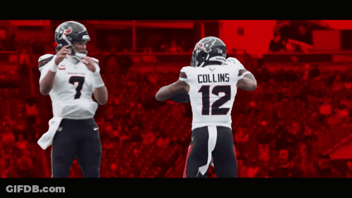 A Football Player Named Collins Is Running With The Ball GIF