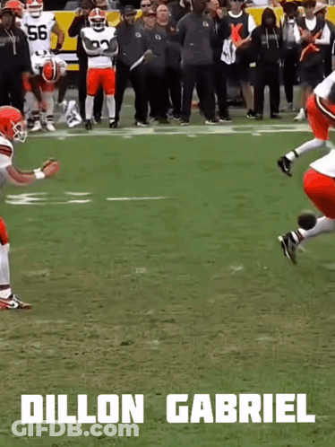 A Football Player Named Dillon Gabriel Throws A Ball On The Field GIF