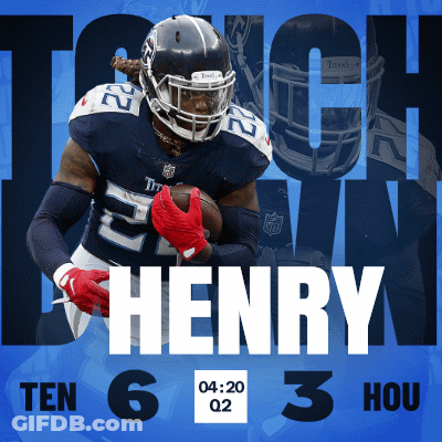 A Football Player Named Henry Is Running With A Ball GIF