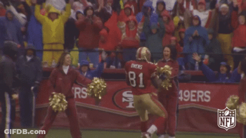 A Football Player Named Owens Wears Number 81 On His Jersey GIF