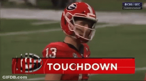 A Football Player Wearing A Helmet And A Jersey With The Number 13 On It . GIF