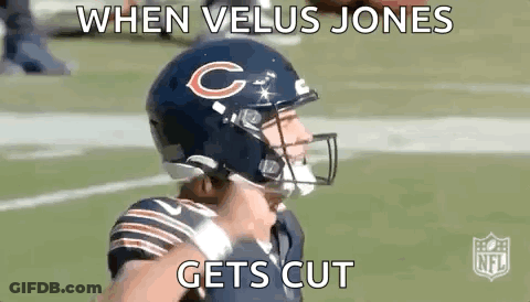 Football Player With Bears Helmet Standing GIF