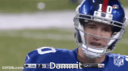A Football Player Wearing A Helmet With The Number 10 On The Front GIF