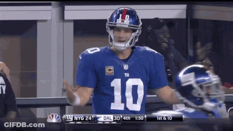 A Football Player Wearing A Jersey With The Number 10 GIF