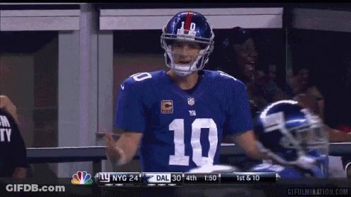 A Football Player Wearing A Jersey With The Number 10 GIF