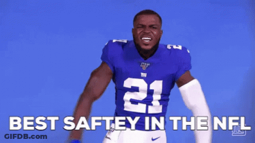A Football Player Wearing A Jersey With The Number 21 On It GIF