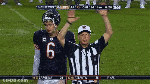 A Football Player Wearing A Jersey With The Number 6 On It GIF
