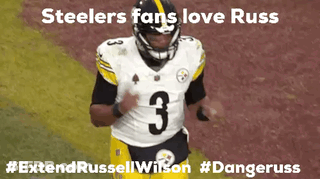 A Football Player Wearing A Number 3 Jersey Is Running On The Field GIF