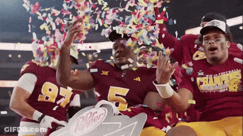 A Football Player Wearing A Shirt That Says Champions On It GIF