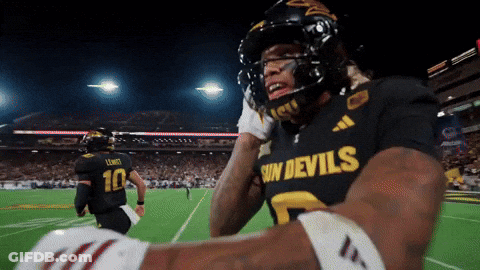 A Football Player Wearing A Sun Devils Jersey GIF